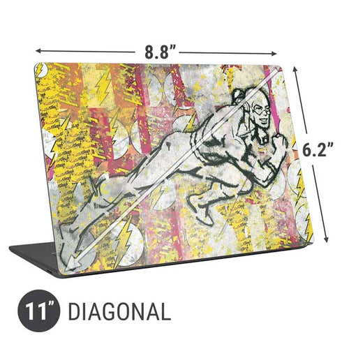 DC Comics The Flash Retro Abstract Running Pose Universal Laptop 11in (8.8 x 6.2in) Skin